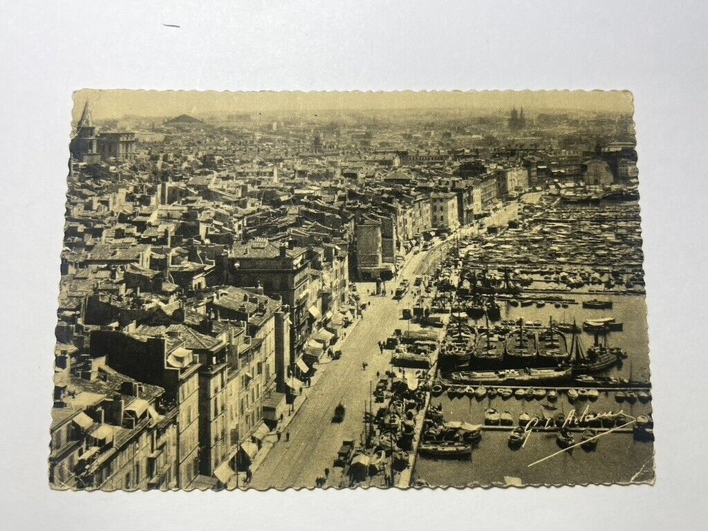 VINTAGE WWII Marseille France Postcard Posted 1945  | P639