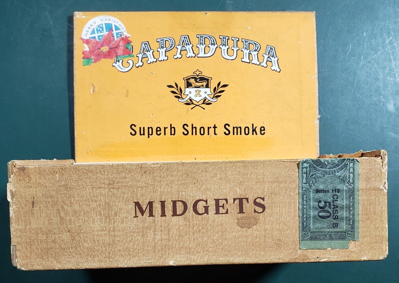 RARE Vintage Cigar Box – Capadura Superb Short Smoke Midgets – EMPTY