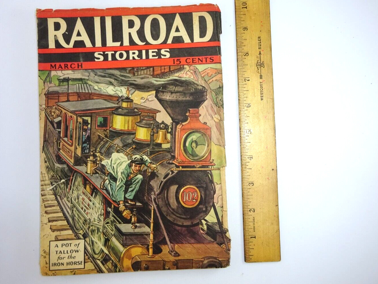 RAILROAD STORIES MAGAZINE ISSUE MARCH 1937 UNCLE SAMS ISLAND RAILWAY & IRON PIKE