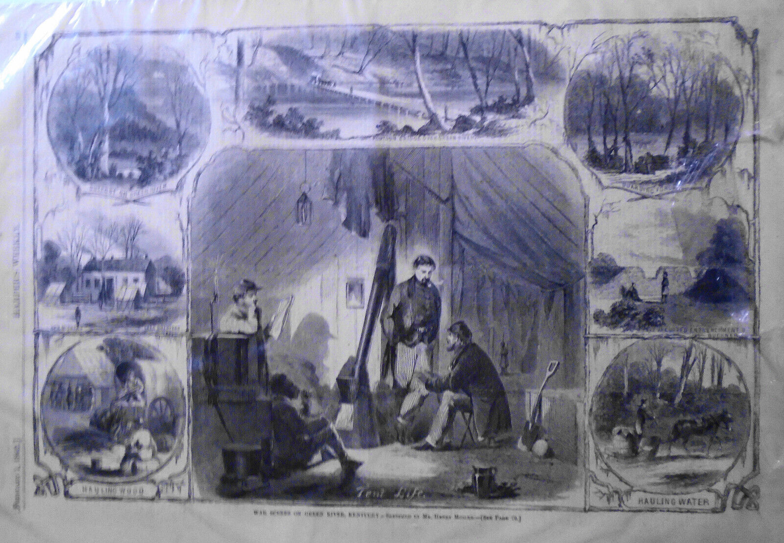 War Scenes on Green River, Kentucky -  Harper\'s Weekly, February 1, 1862