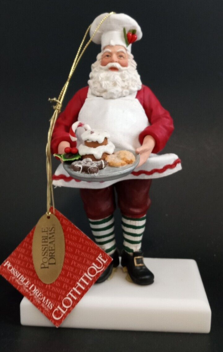 Possible Dreams Clothtique Santa with A Plate Of Pastires
