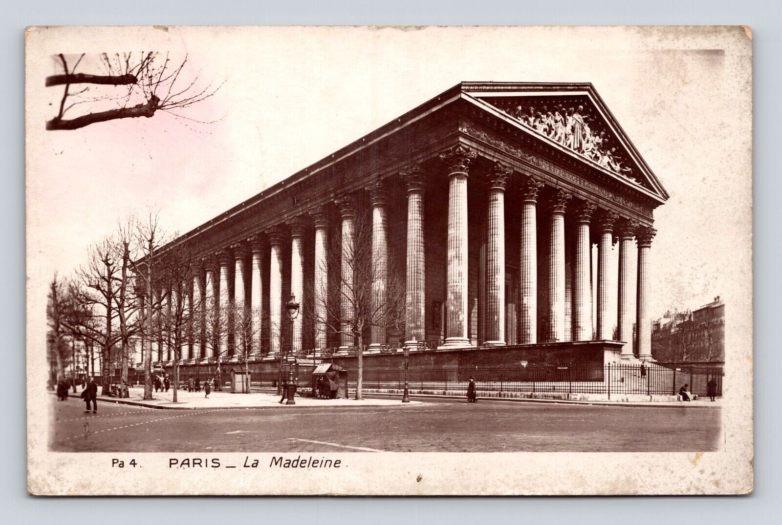 Antique Old Postcard RPPC LA MADELEINE CHURCH OF ST MARY PARIS FRANCE 1933