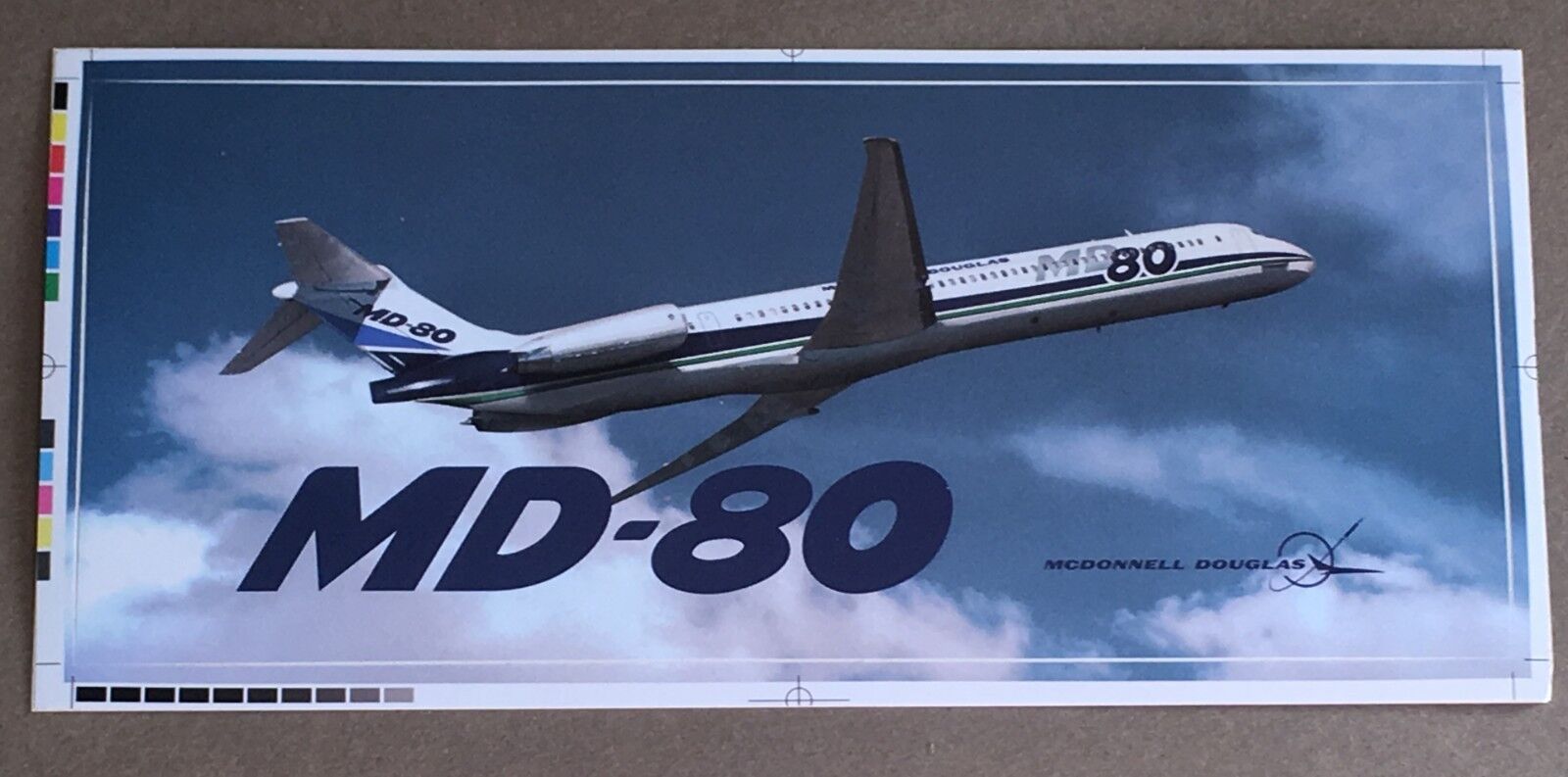 MINT Vintage McDonnell Douglas MD-80 aircraft bumper sticker / decal