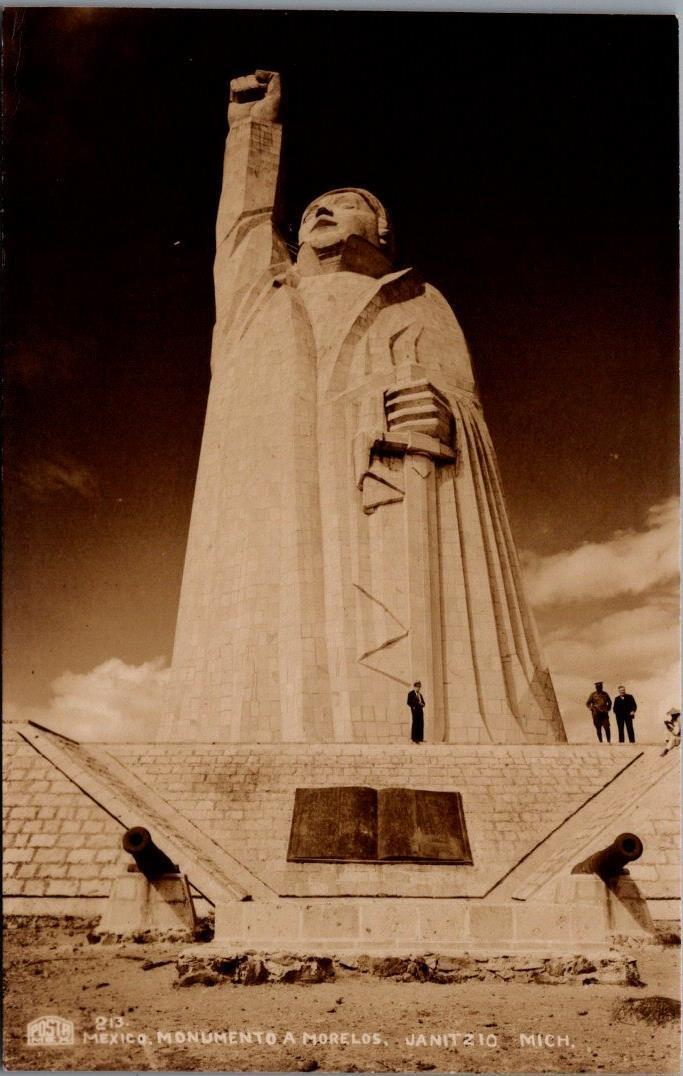 Monumento A. Morelos, JANITZIO, Mexico Real Photo Postcard