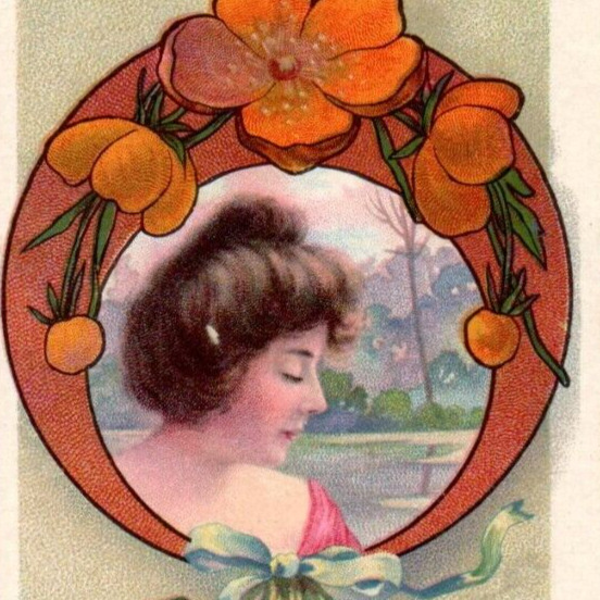 c.1910 Sterling Pianos Advertising Bookmark Beautiful Woman JP Julius York PA