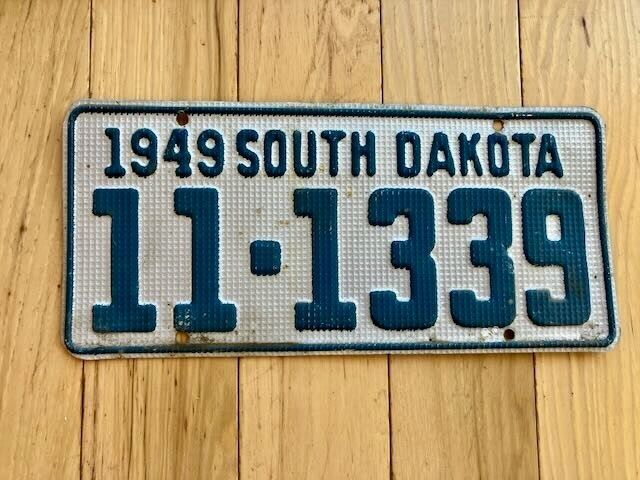 1949 South Dakota License Plate