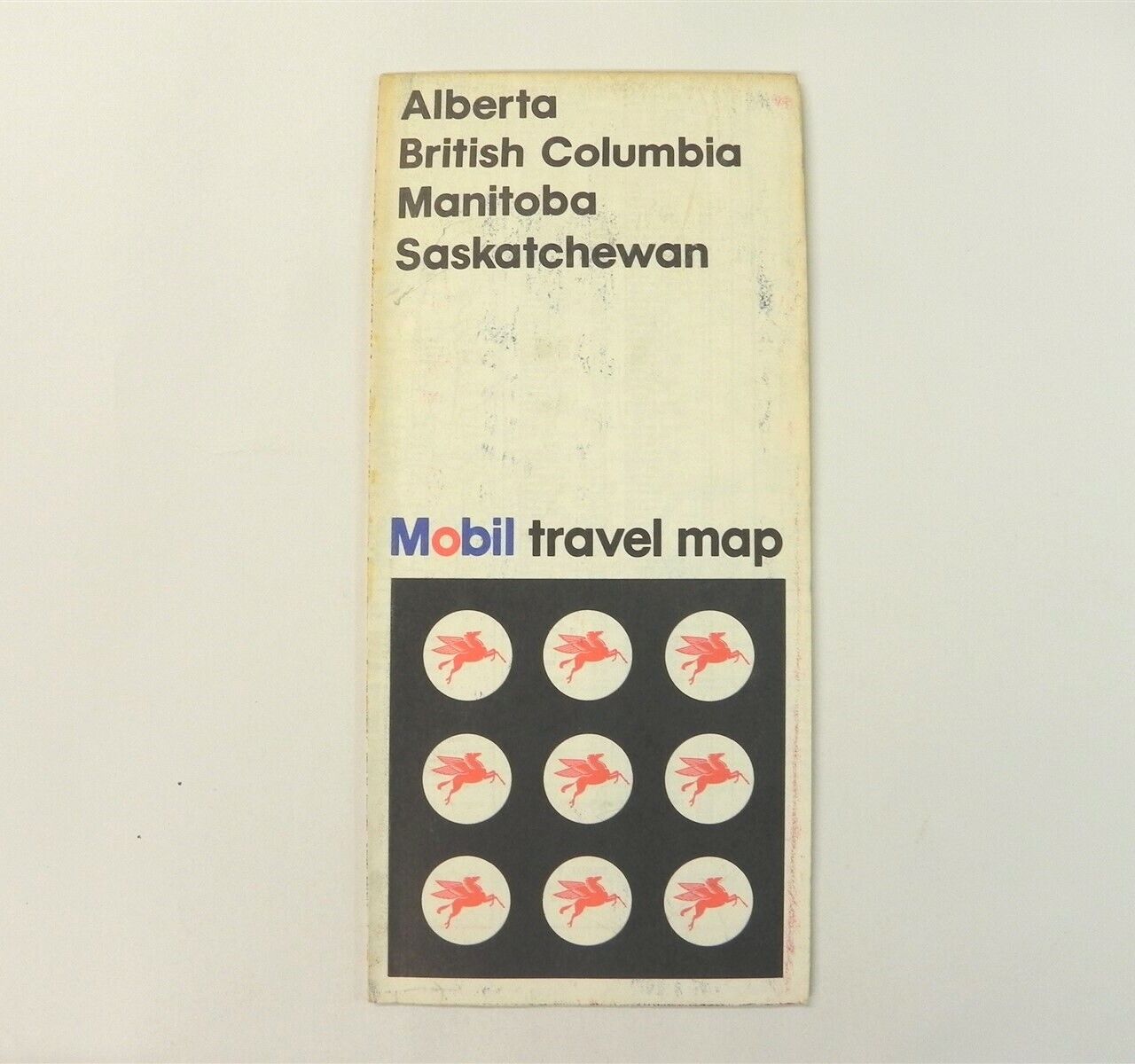 1969 ALBERTA, BRITISH COLUMBIA, MANITOBA, SASKSTCHEWAN TRAVEL MAP | MOBIL 