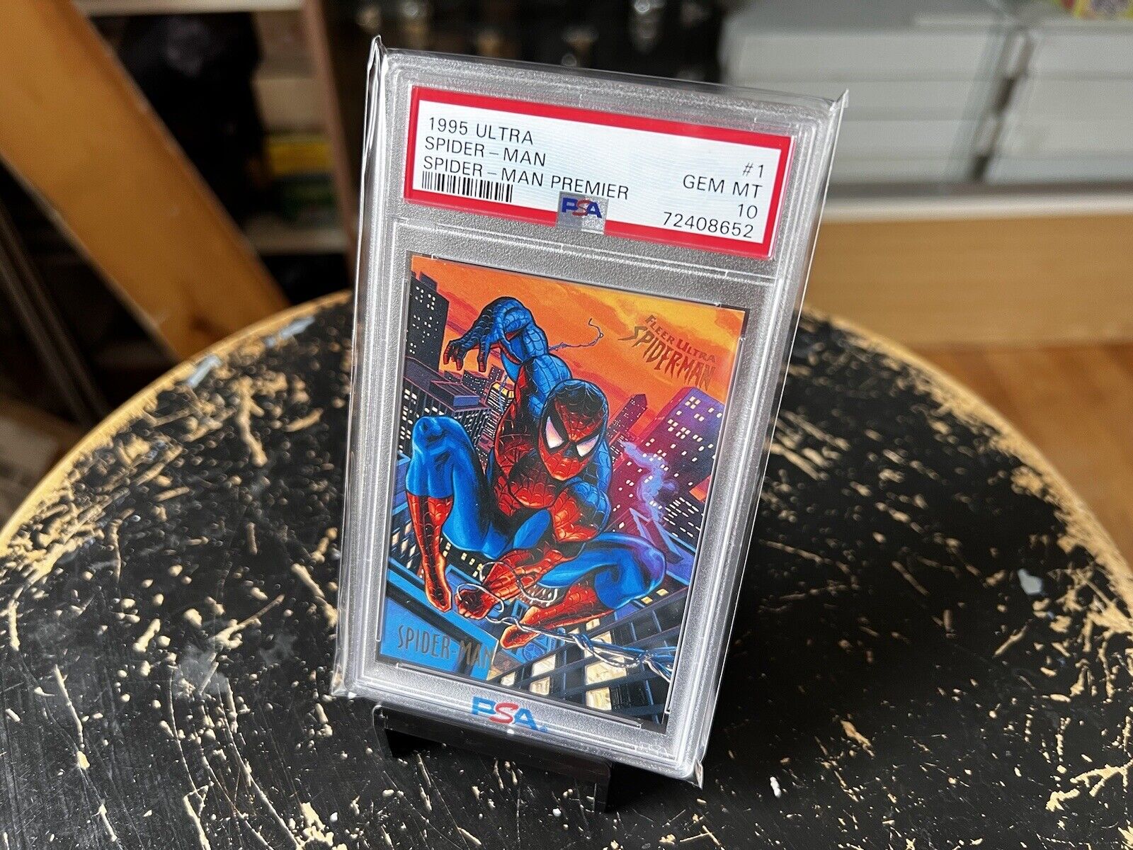 RARE 1995 Fleer Ultra Spider-Man #1 Premier PSA 10 GEM MINT Marvel Iconic POP 5