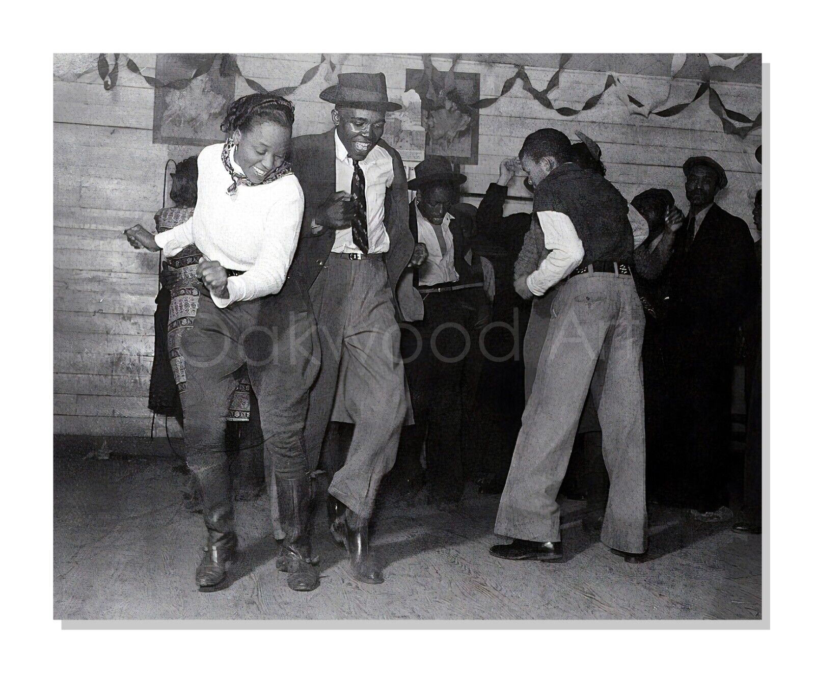 Jitterbugging at the Juke Joint  - Black Folks Dancing - Vintage Photo Reprint