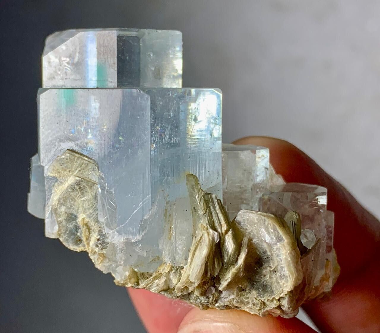 138 Ct Stepwise Aquamarine Crystals From Skardu Pakistan