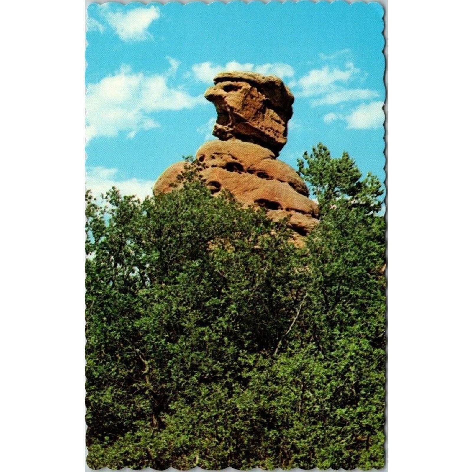 Vintage Postcard Colorado Garden Of the Gods Old Scotchman Rock Formation