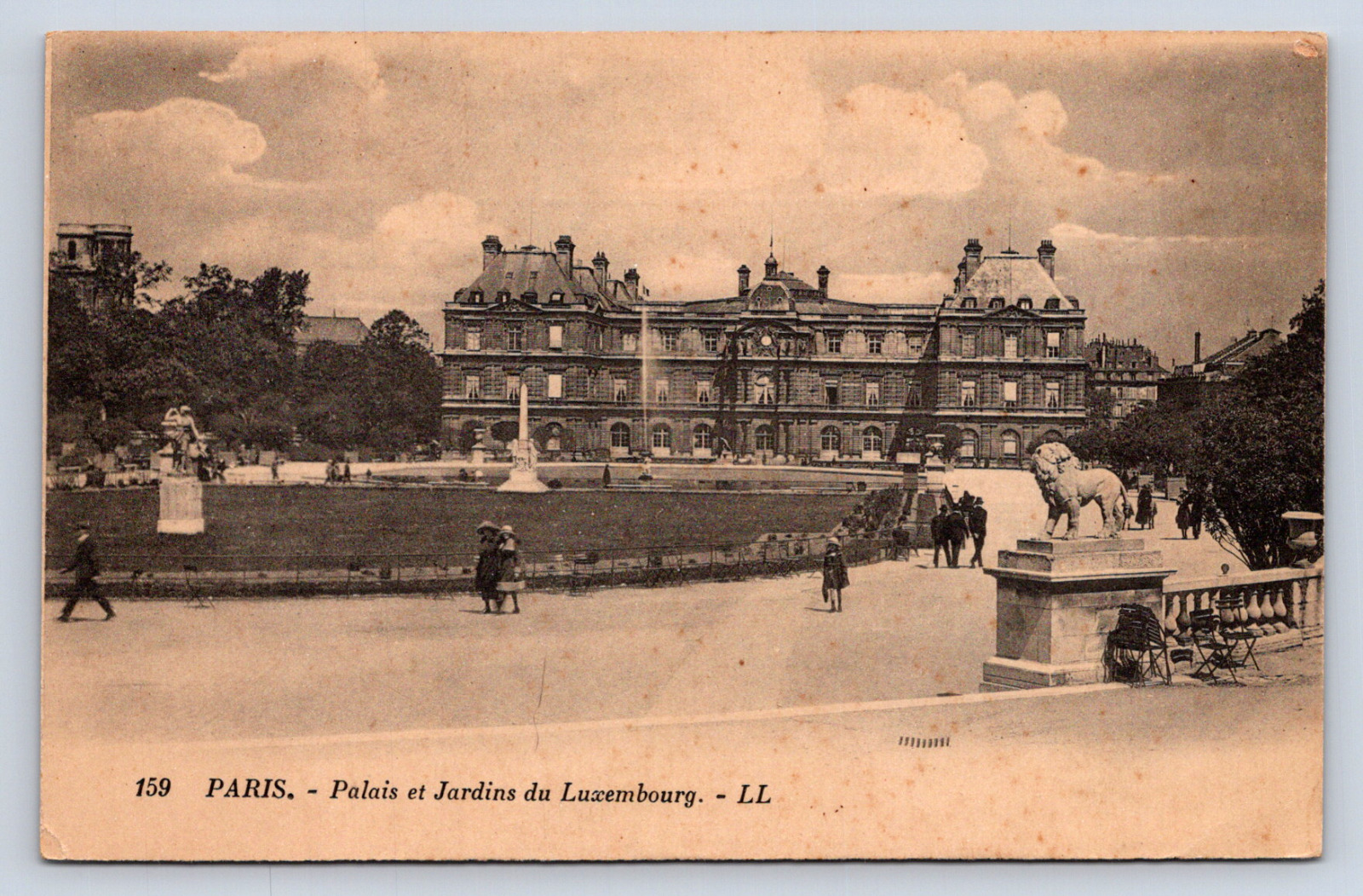 Vintage Postcard Paris Palais et Jardins du Luxembourg