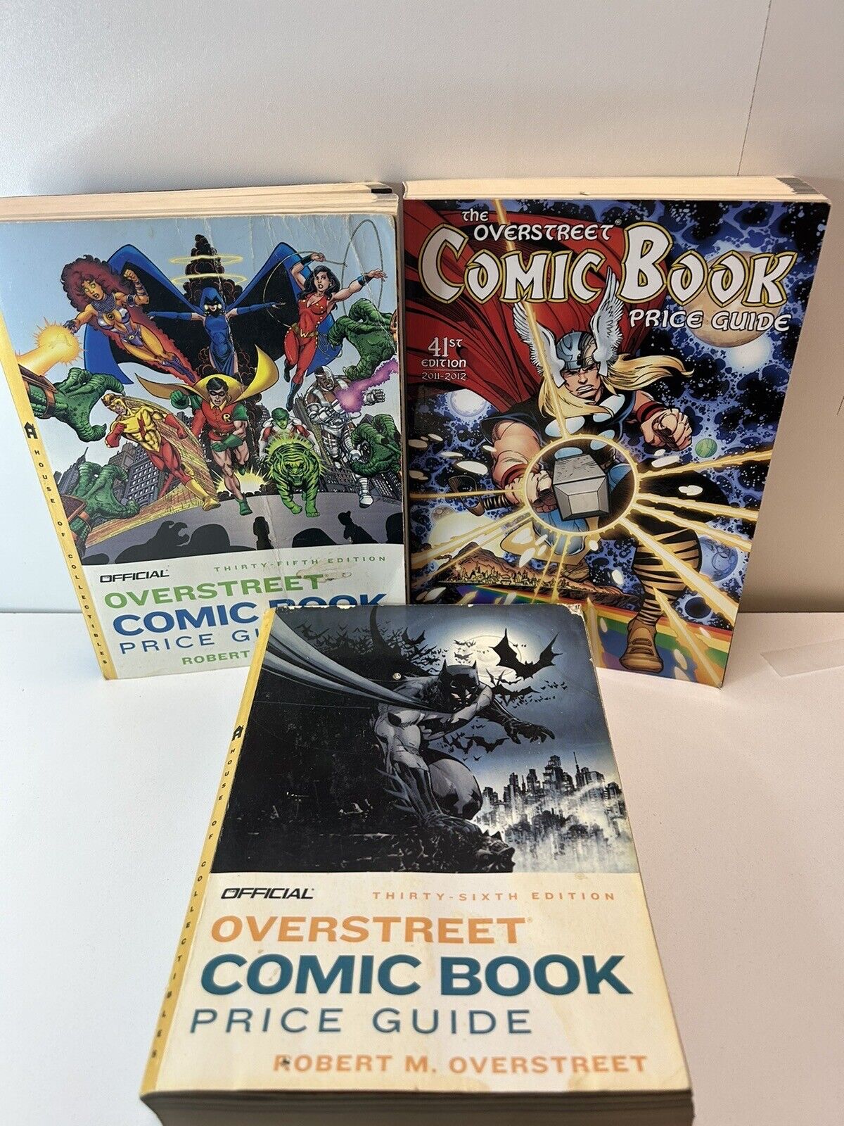OVERSTREET COMIC BOOK PRICE GUIDES LOT OF THREE 35, 36, 41