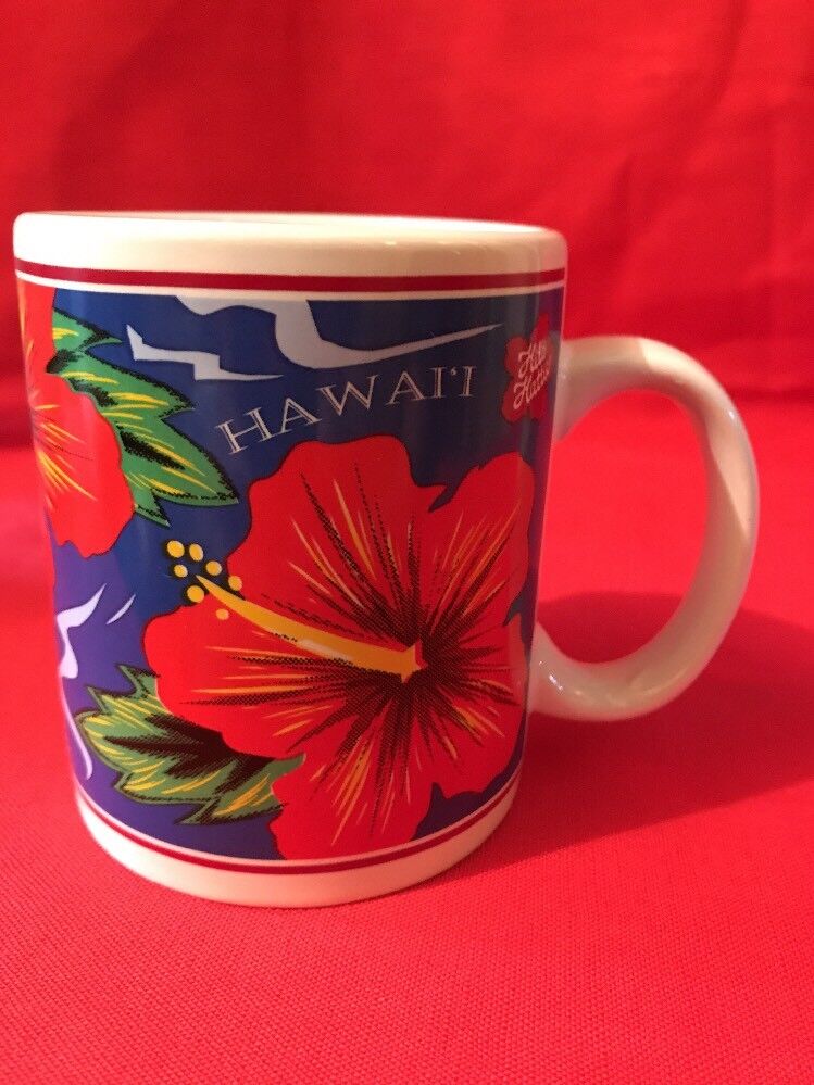 Hawaii Hilo Hattie Red Hibiscus Flower Mug - ue