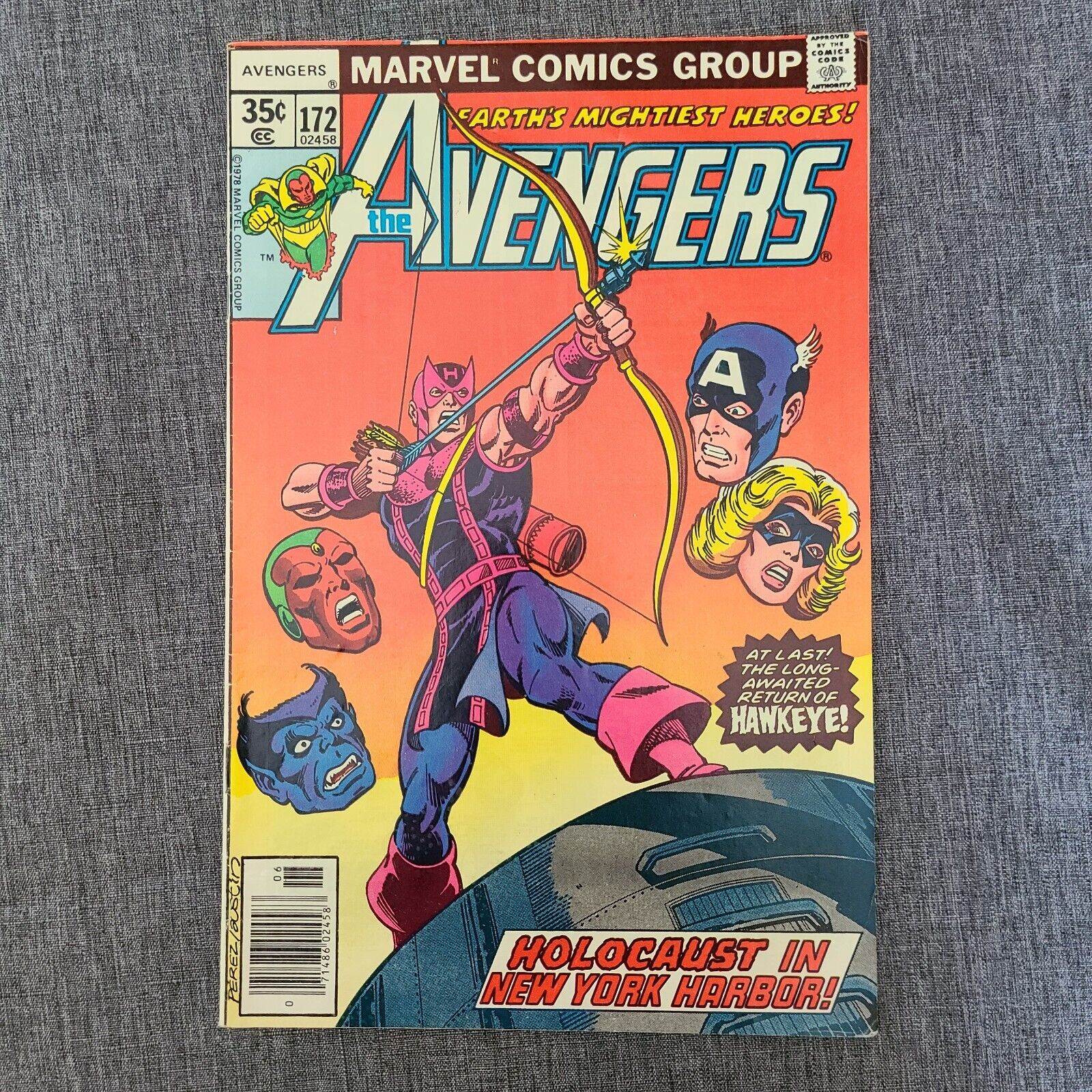 The Avengers #172, Marvel 1978, Hawkeye Rejoins