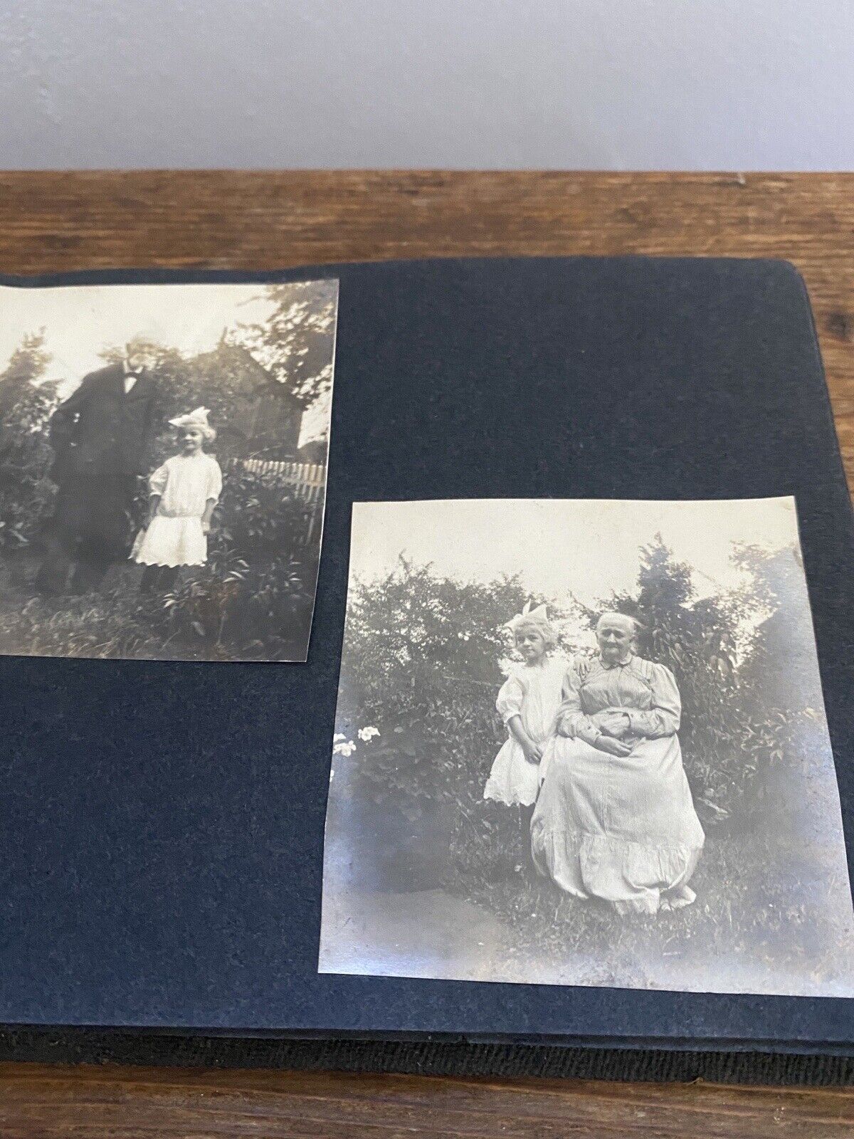 Antique Late 19th Century New England 75+ Family Photo Album Child, Women, Cats