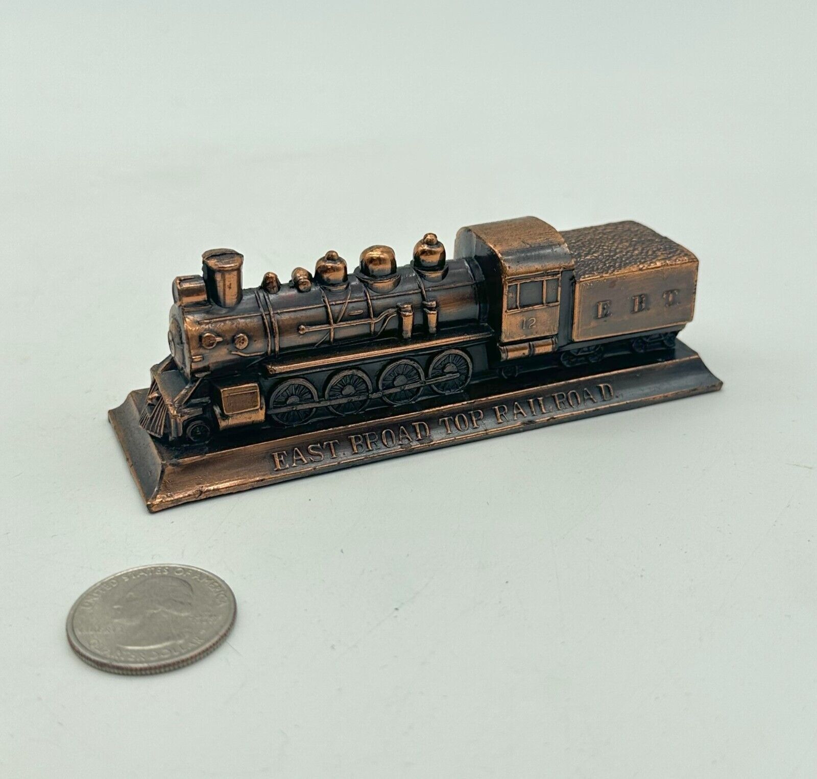 Vintage East Broad Top Railroad Steam Locomotive Engine #12 Desk Model 4.5in