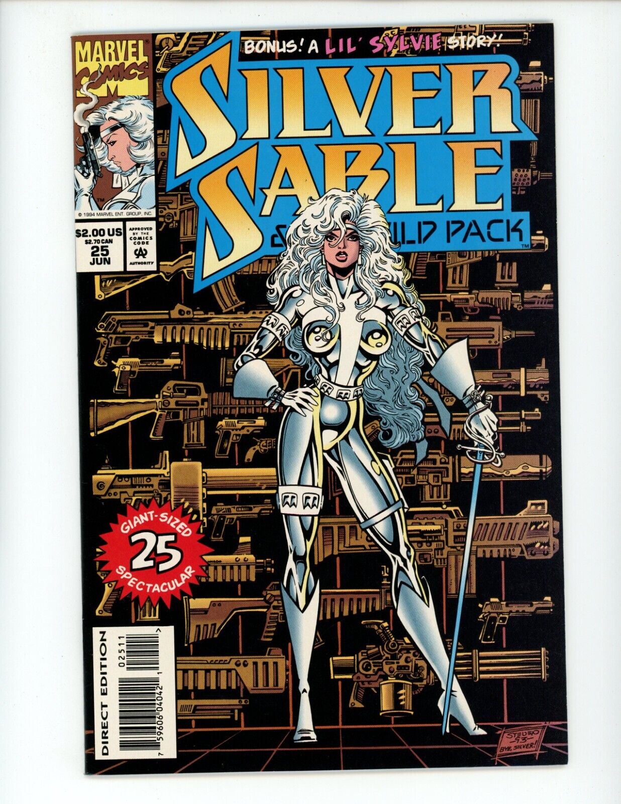Silver Sable and Wild Pack #25 Comic Book 1994 VF/NM Marvel Comics