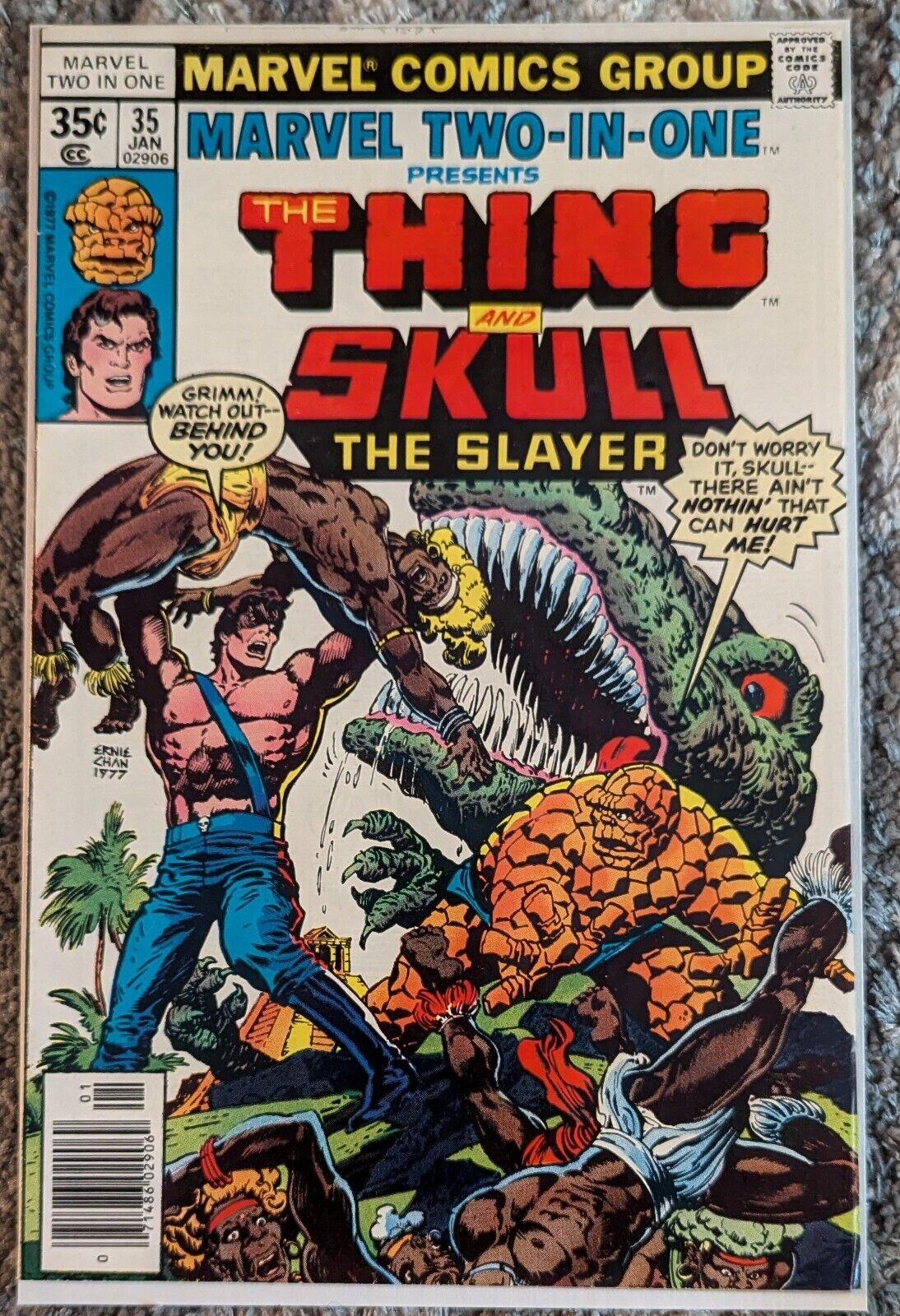 Marvel Comic group Marvel two in one the thing and Skull Slayer # 35 1978