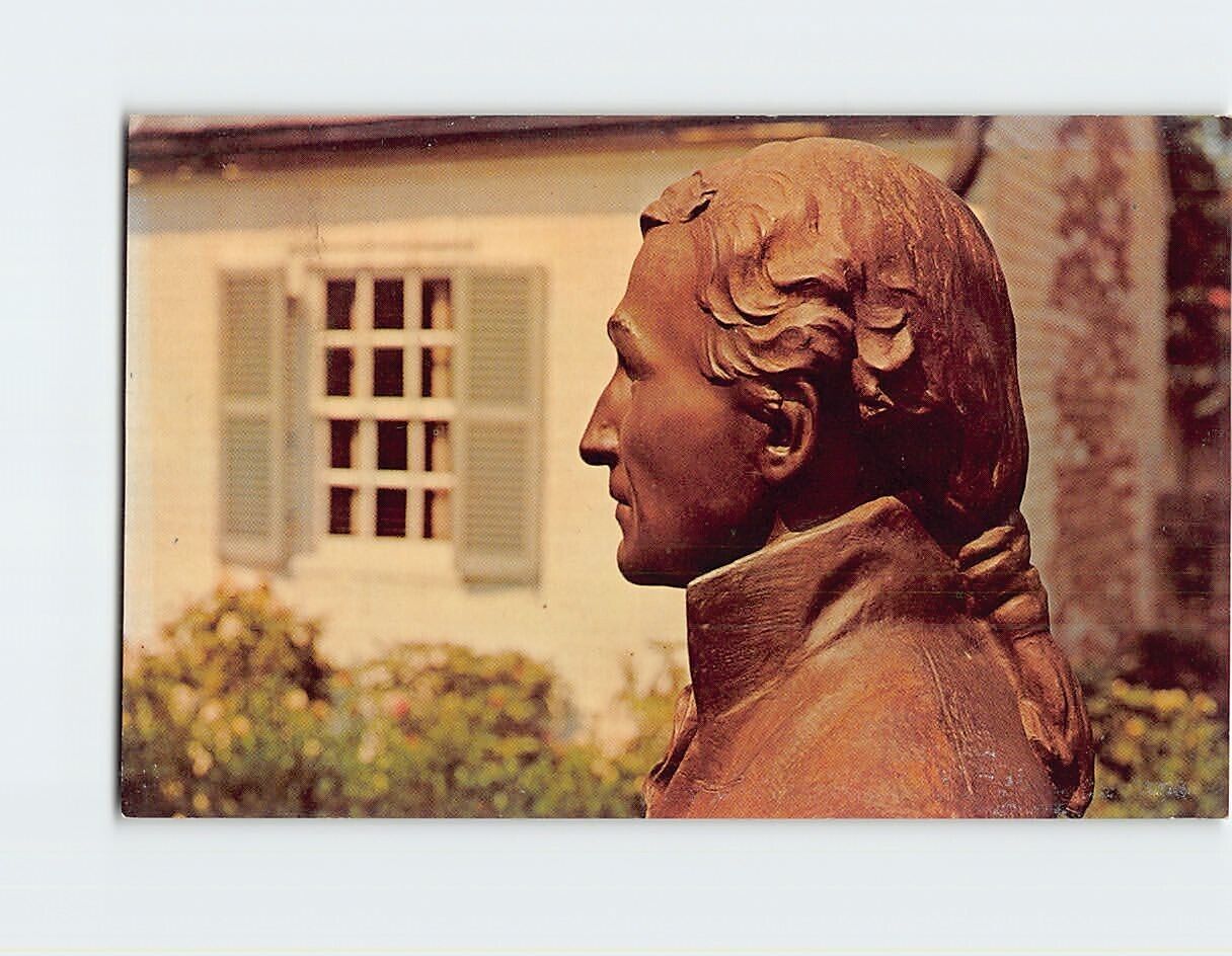 Postcard Bust of James Monroe James Monroe Law Office Museum Virginia USA