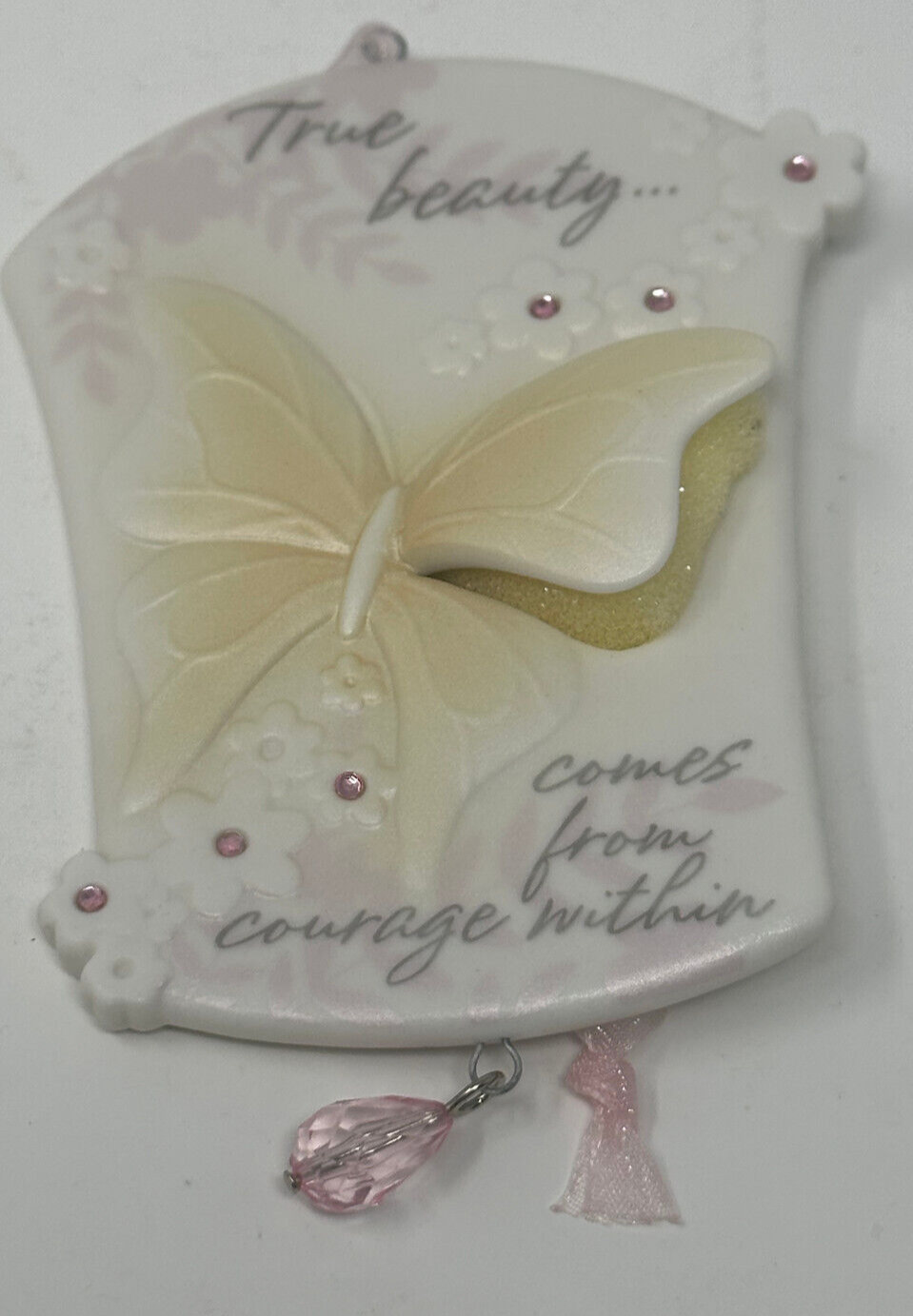 Hallmark Christmas Ornament 2008 True Beauty Butterfly Breast Cancer