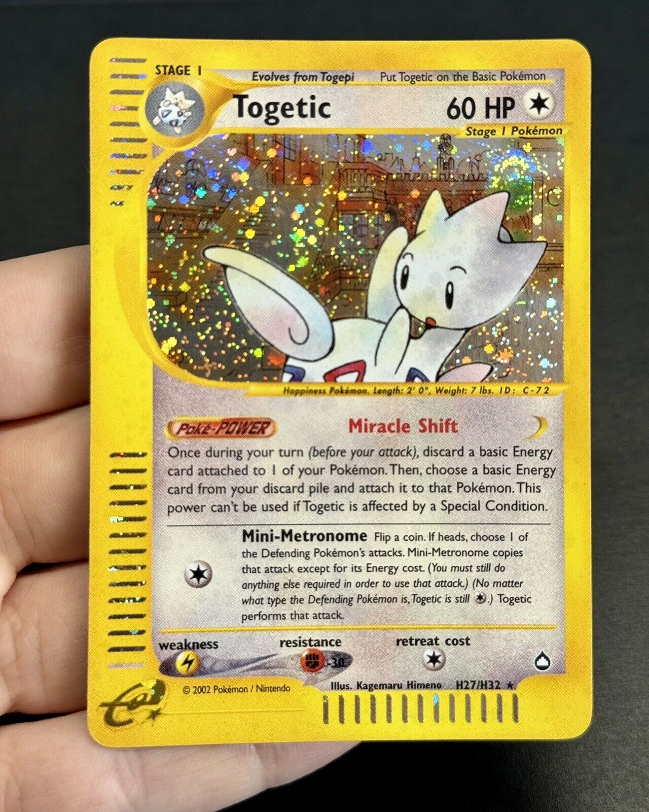 Pokemon Card Togetic HOLO - Aquapolis H27/H32 ENG