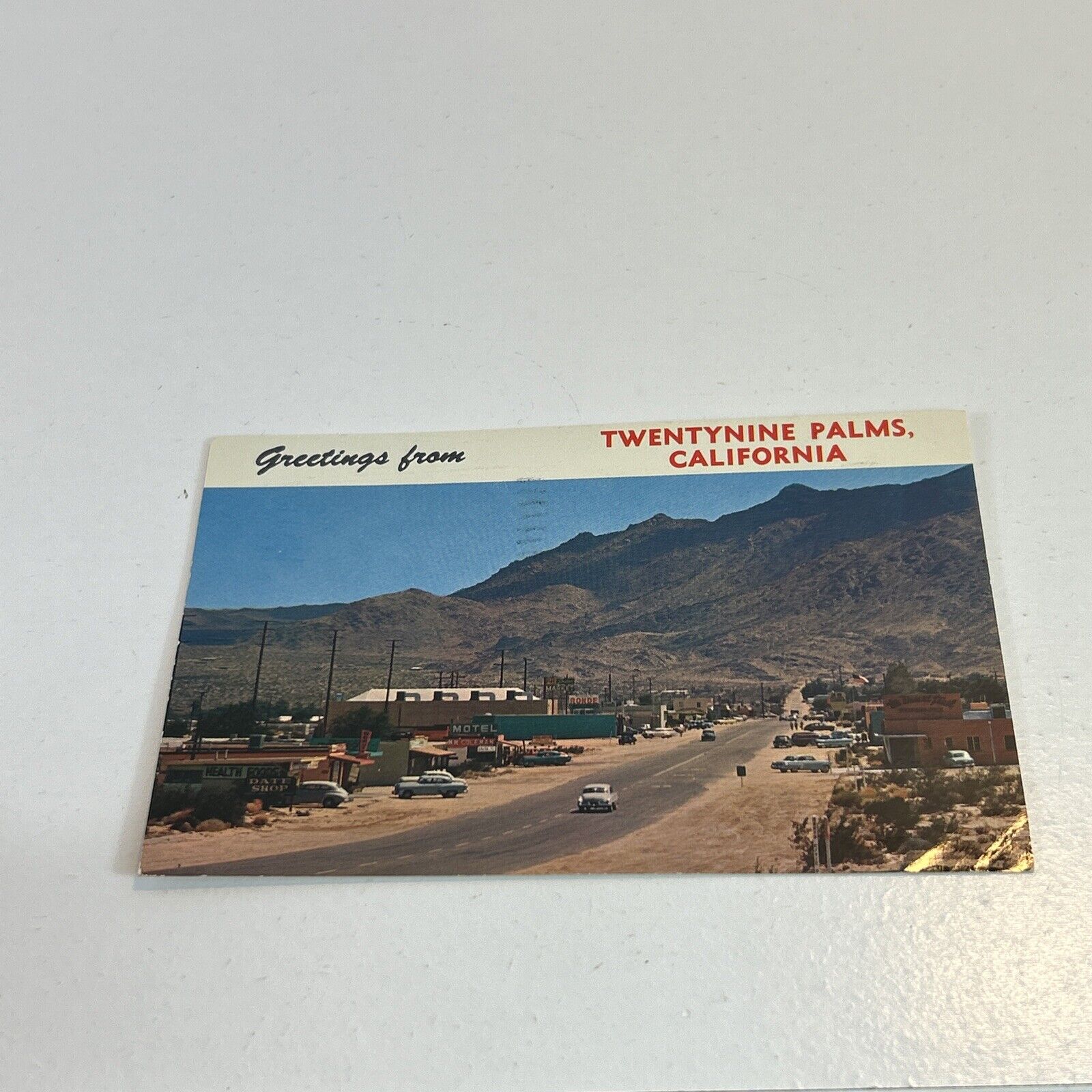 Vintage 1950s Postcard Used Greetings from Twenty Nine Palms, CA