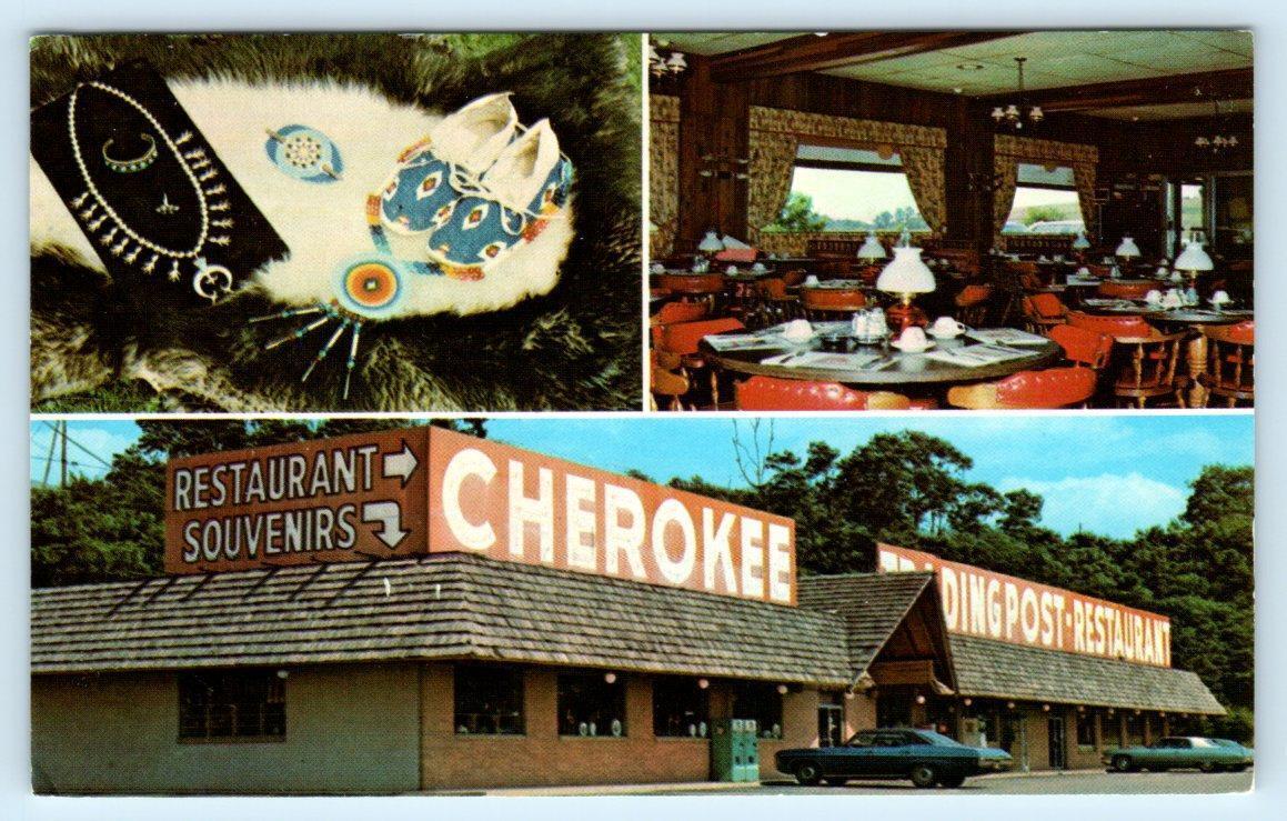 TRIADELPHIA, WV West Virginia ~ Roadside CHEROKEE TRADING POST 1980 Postcard