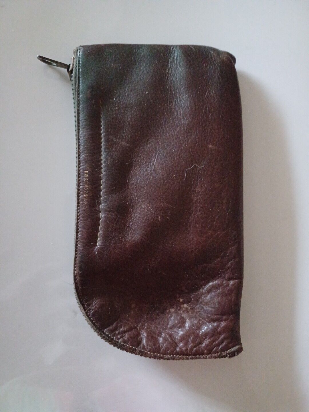 Vintage Genuine Calfskin Leather Pipe & Tobacco Holder 