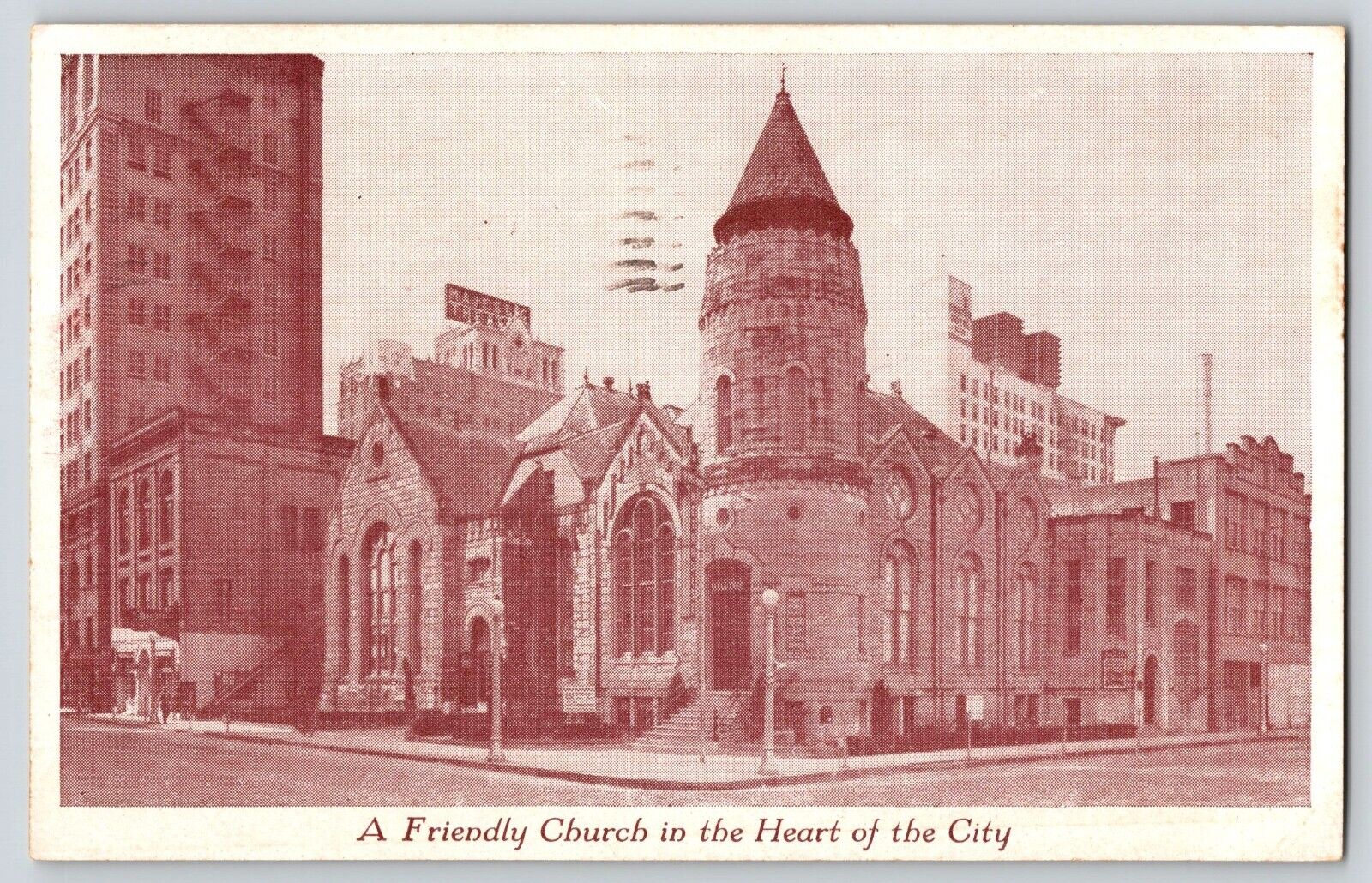Postcard Travis Park Methodist Church 1947