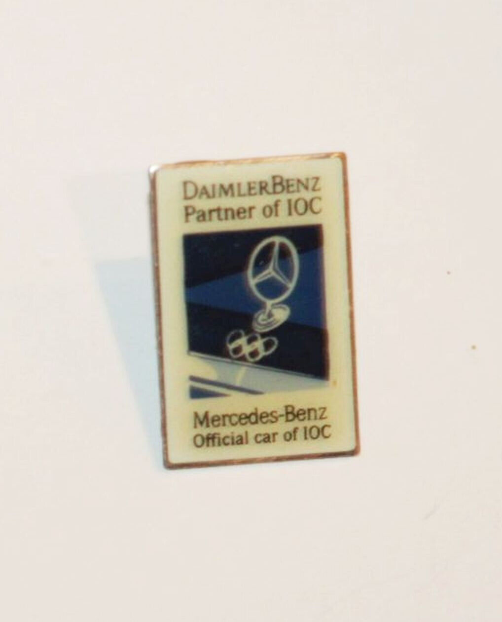 Daimler Mercedes Benz Sponsor IOC 1996 Atlanta Olympics Enamel Lapel Pin Pinback