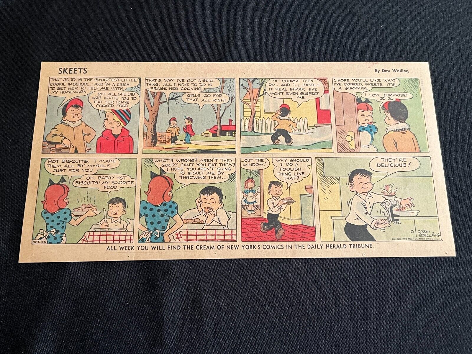 #05 SKEETS by Dow Wallling Sunday Third Page Comic Strip October 29, 1950