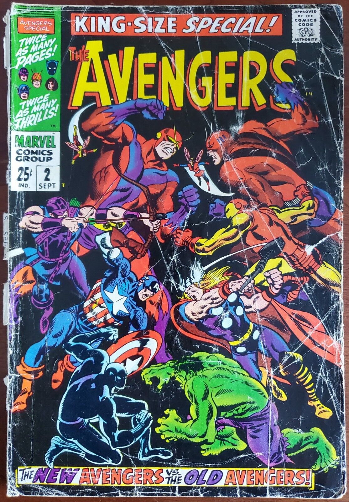 Avengers King-Size Special #2 Fair 1.0 (Marvel 1968) ~ New vs Old Avengers✨