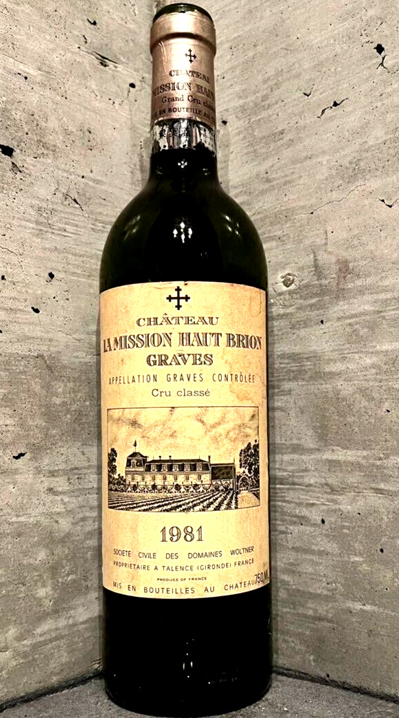 1981 Chateau La Mission Haut Brion Empty Bottle RARE