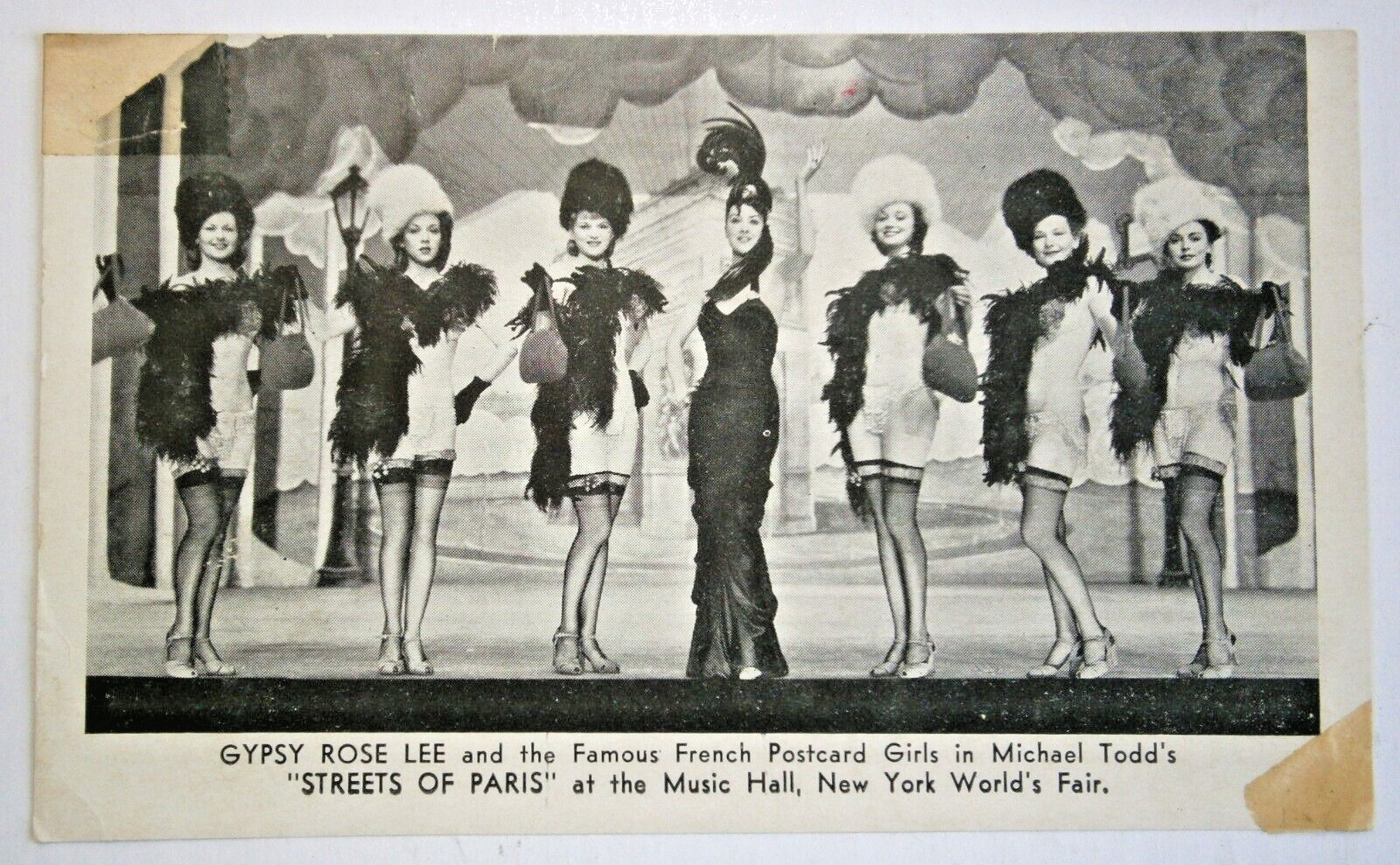 Photo of GYPSY ROSE LEE & French Postcard Girls at 1939 NY World's Fair