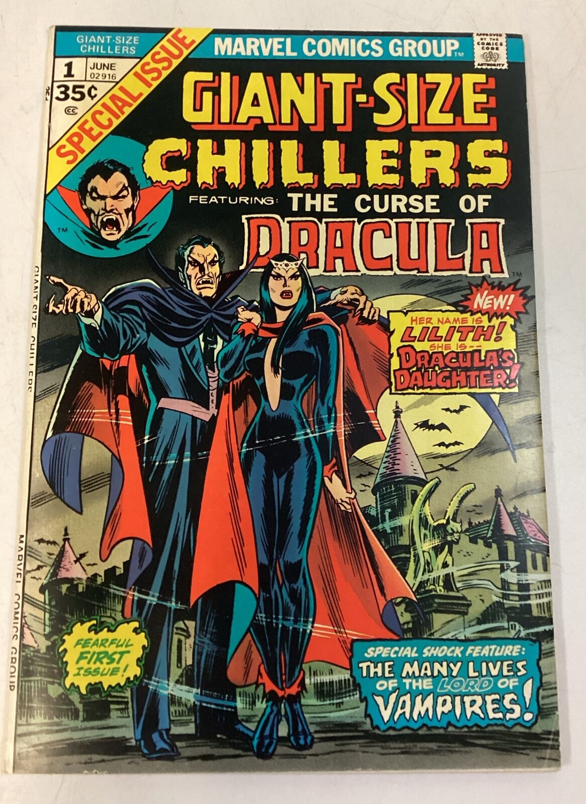 Giant-Size Chillers Dracula #1 1st App of Lilith (Marvel 1974) FN