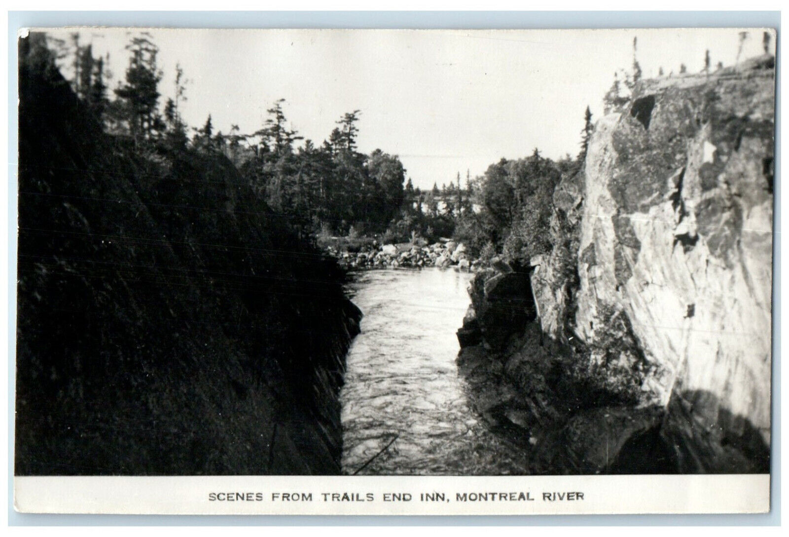 1945 Trails End Inn Montreal River Ontario Canada RPPC Photo Postcard