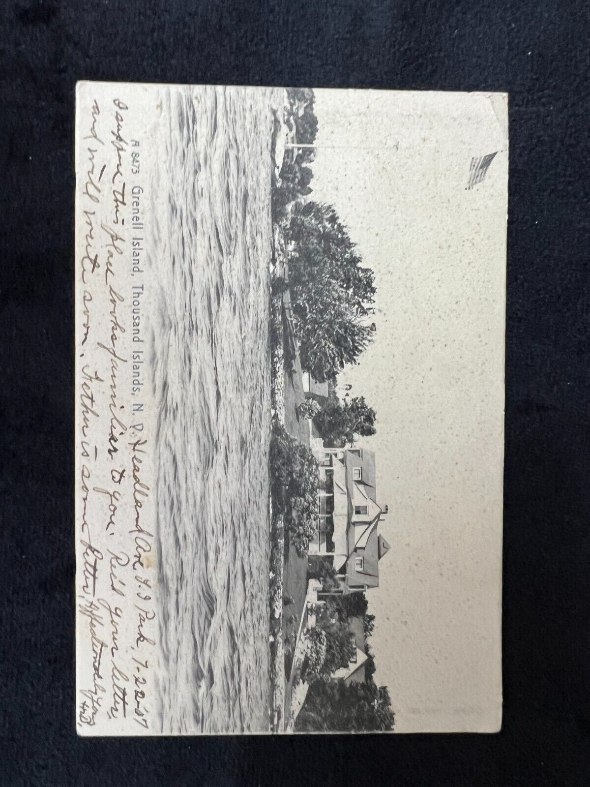 Vintage Antique Black and White Postcard Thousand Island Park NY Early 1900's