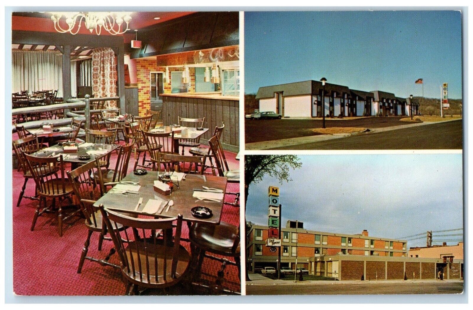 c1960 Kahler\'s Inn Towne Motels Central Multiview Mankato Minnesota MN Postcard