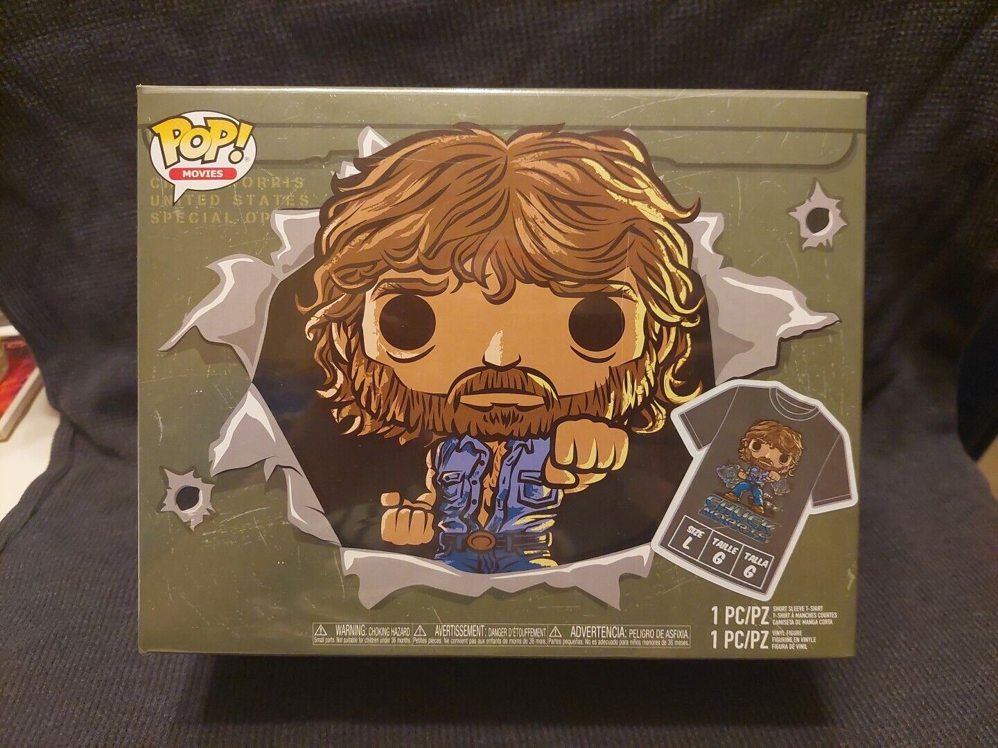 Funko  Pop Movies - CHUCK NORRIS - Sealed w/ Shirt (Size L) - Target Exclusive