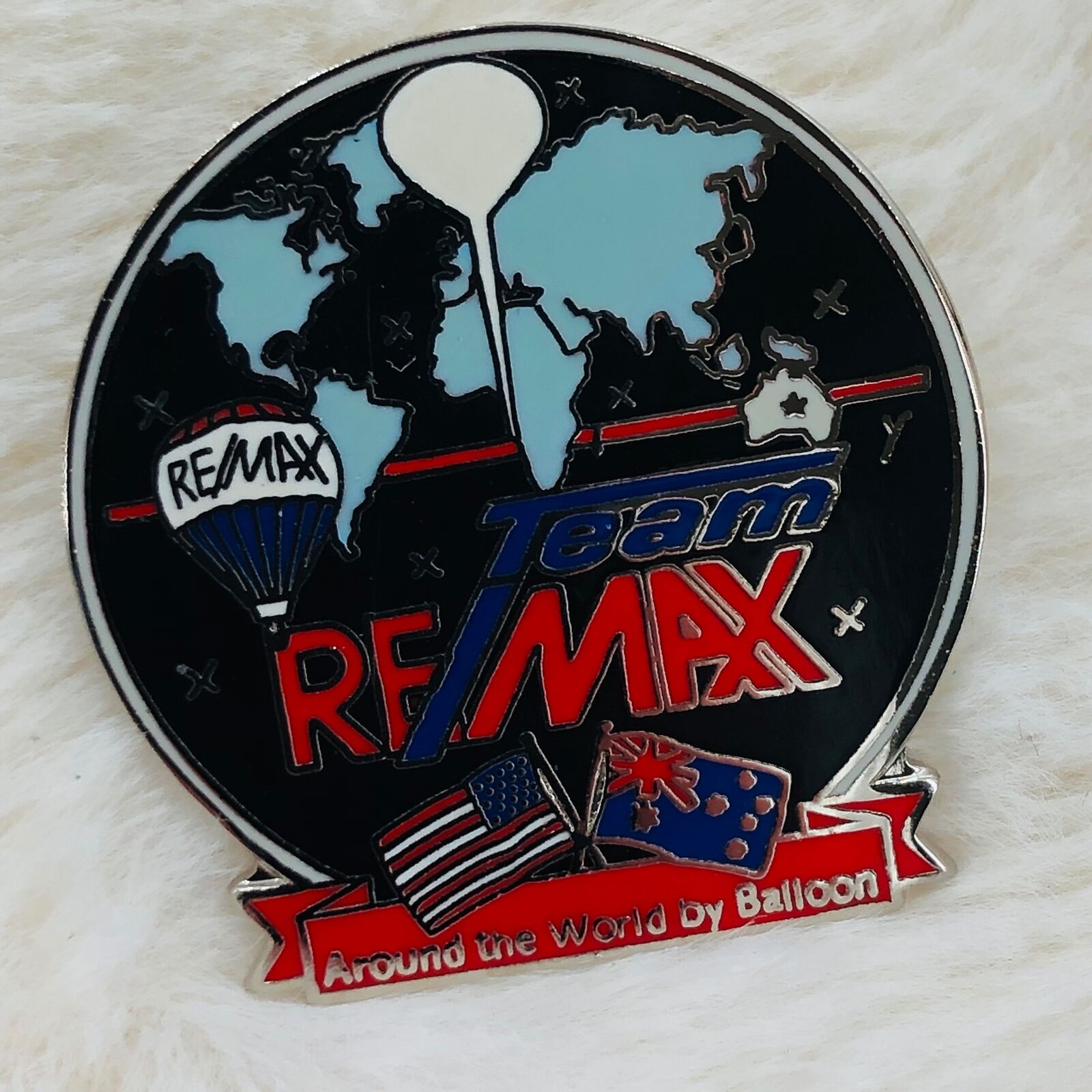 Around the World by Hot Air Balloon Team Remax Souvenir Pin USA Australia