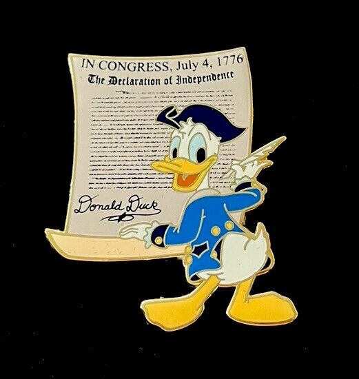 RARE DISNEY PIN 62973 DONALD DUCK JULY FOURTH DECLARATION INDEPENDENCE LE NOC