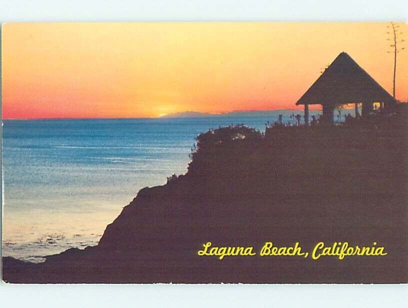 Pre-1980 SUNSET AT THE BEACH Laguna Beach - Near Irvine & Anaheim CA d8012