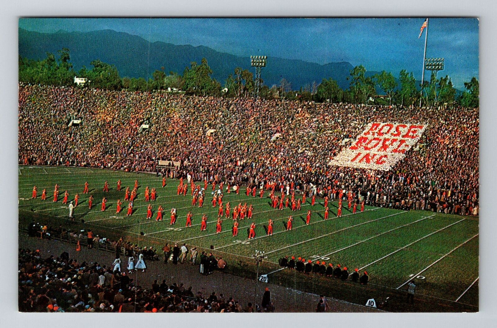 Pasadena CA-California, Rose Bowl, Vintage Postcard