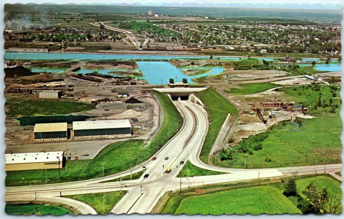Postcard - A bird's-eye view of the Thorold Tunnel - Thorold, Canada