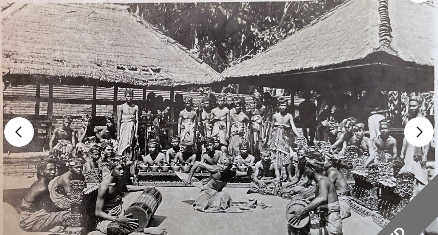 Vintage (1920s) Native Dance of Bali Tribe Real Photo Postcard (RPPC)