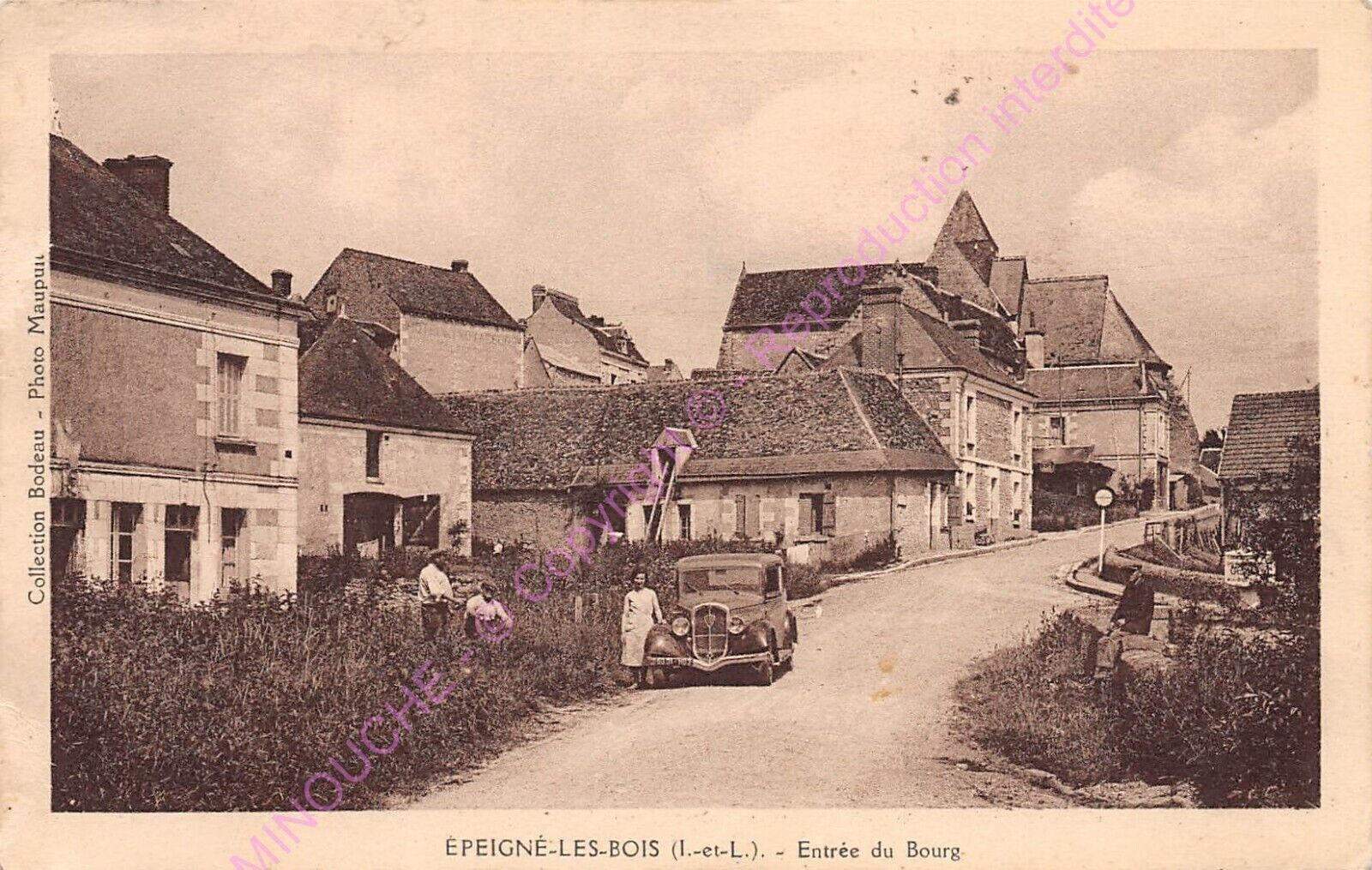 CPA 37150 Epeigne Entry of / The Bourg Car ca1939