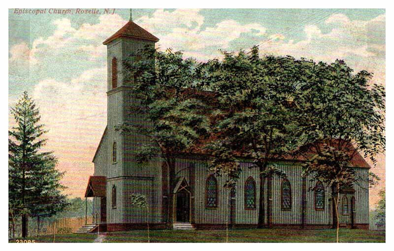 Postcard CHURCH SCENE Roselle New Jersey NJ 6/28 AP7228
