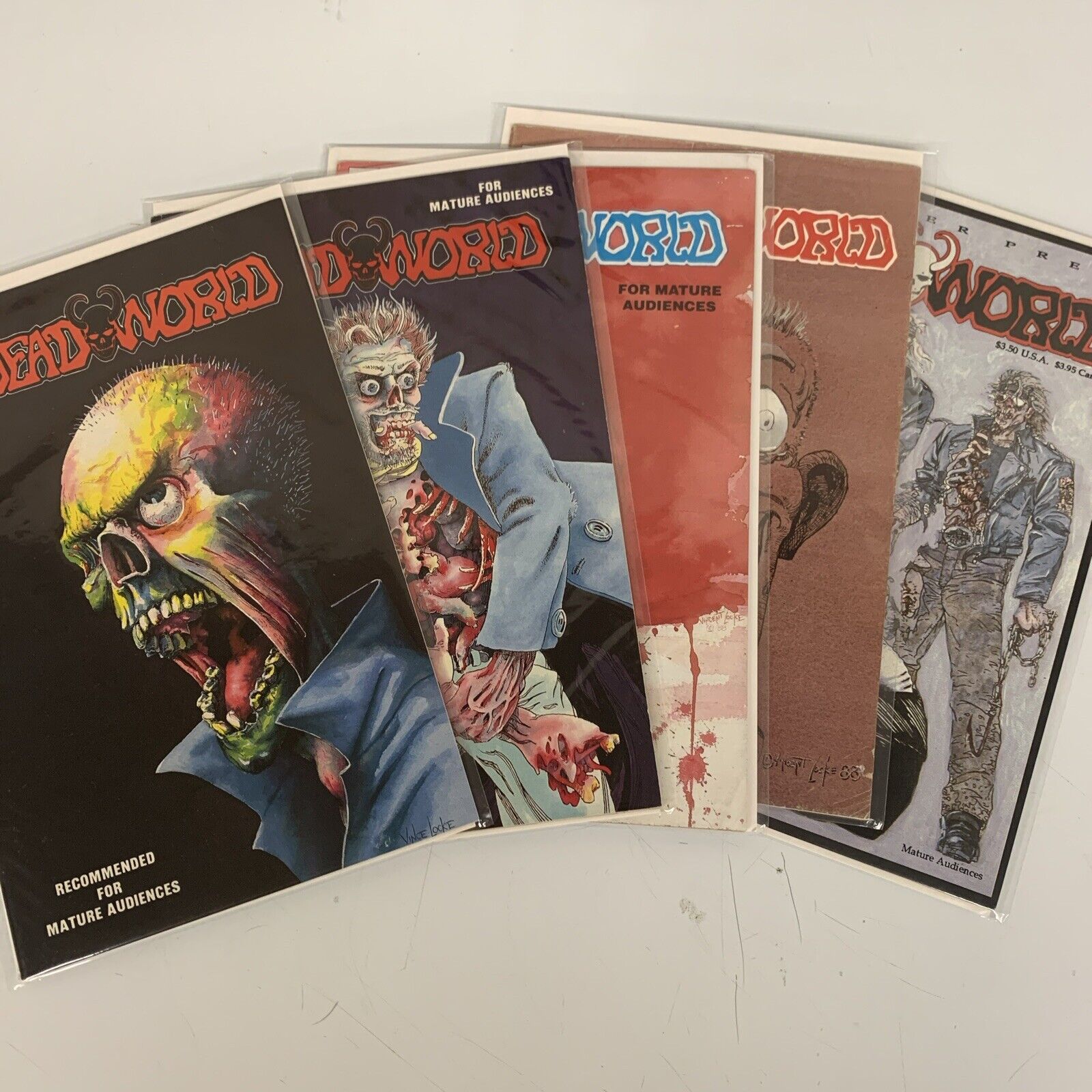 Vintage Arrow Comics DeadWorld Lot of 5 - Volume 1 - 1, 2, 8, 9 and Volume 2 - 1