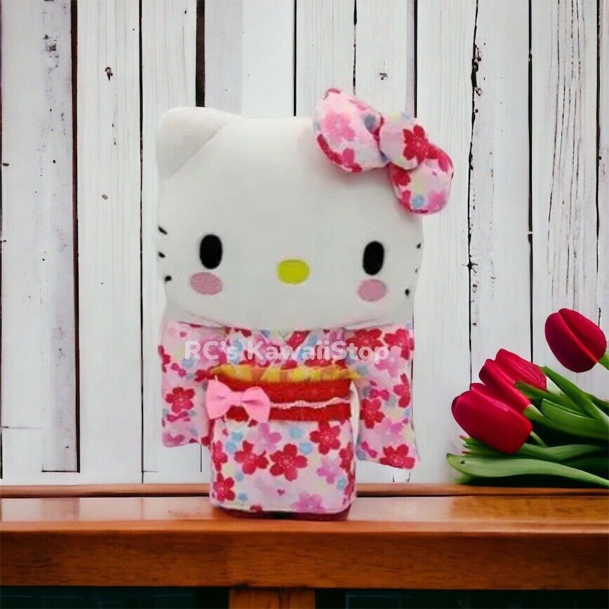 Sanrio Hello Kitty 18cm Plush OFFICIAL 💖 Japanese Kimono Cosplay Plushie Kawaii